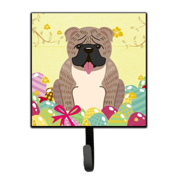 Carolines Treasures Easter Eggs English Bulldog Grey Brindle Leash or Key Holder - BB6126SH4
