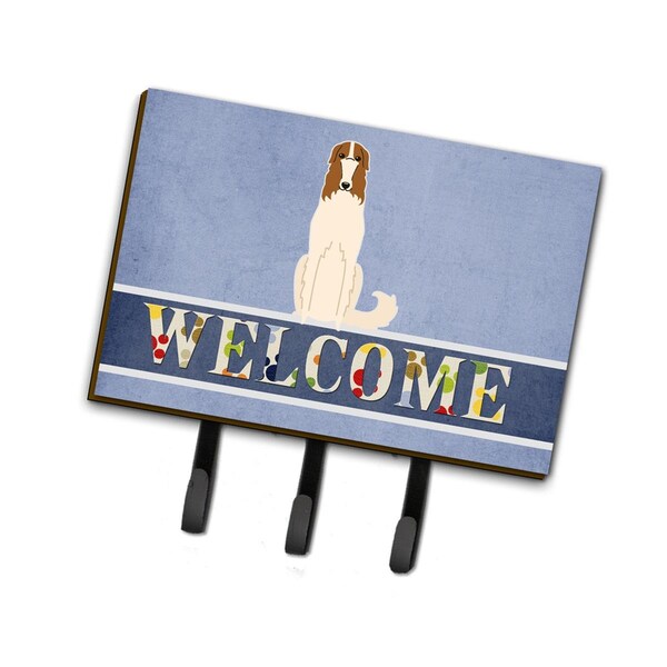 Carolines Treasures Borzoi Welcome Leash or Key Holder - BB5604TH68