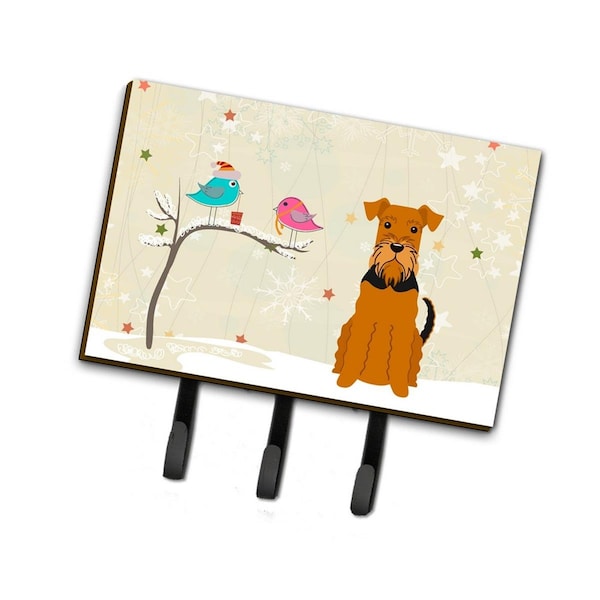 Carolines Treasures Christmas Presents Between Friends Airedale Leash or Key Holder - BB2513TH68