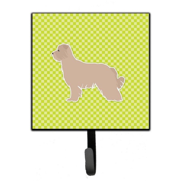 Carolines Treasures Pyrenean Shepherd Checkerboard Green Leash or Key Holder - BB3818SH4
