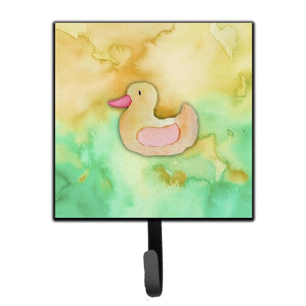Carolines Treasures Rubber Duckie Watercolor Leash or Key Holder - BB7351SH4