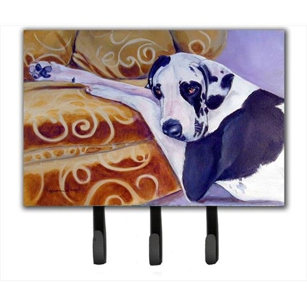 Carolines Treasures Carolines Treasures 7162TH68 Harlequin Natural Great Dane Leash Holder Or Key Hook - 7162TH68