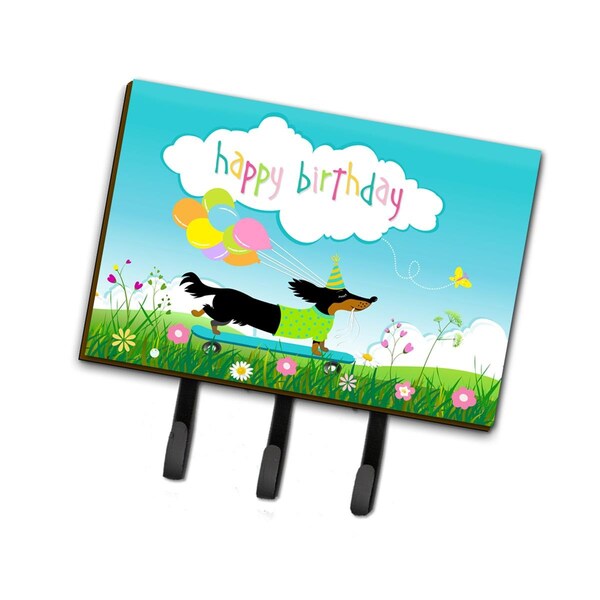 Carolines Treasures Happy Birthday Dachshund Leash or Key Holder - VHA3029TH68