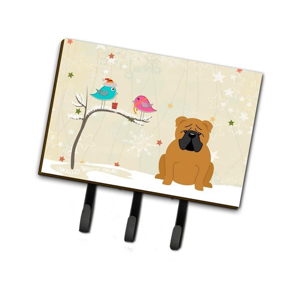 Jensendistributionservices Christmas Presents Between Friends English Bulldog Red Leash or Key Holder - MI1705022