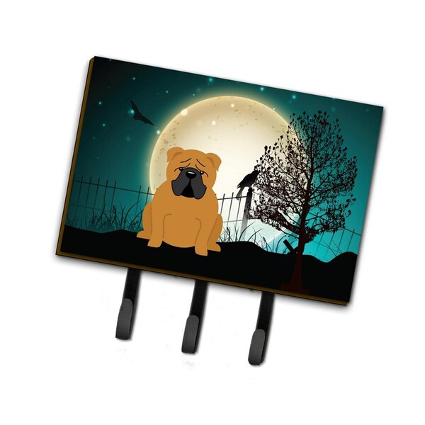 Jensendistributionservices Halloween Scary English Bulldog Red Leash or Key Holder - MI1711052