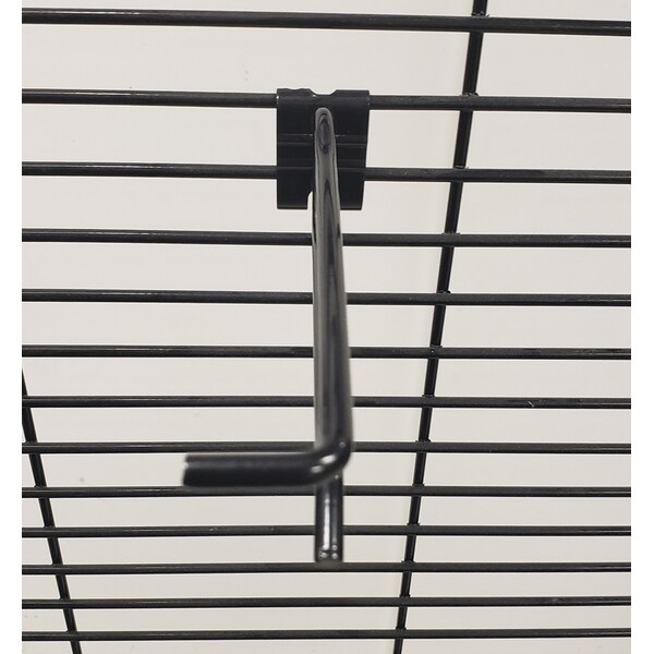 Trion 4 in. 212 Black Metal Cross bar hooks in black Wire Rack Hooks 50 pk - CB25QBH4CPBK-50