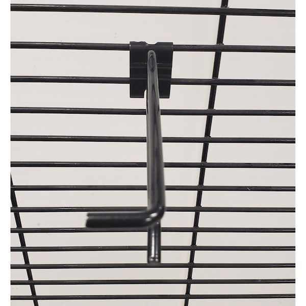 Trion 4 in. 212 Black Metal Cross bar hooks in black Wire Rack Hooks 50 pk - CB25QBH4CPBK-50