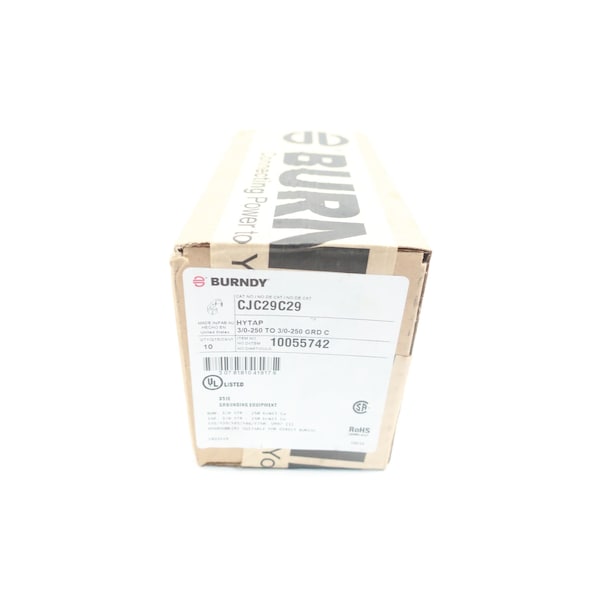 Burndy CJC29C29 CAJA DE 10 TERMINALES DE COMPRESIÓN OTROS ACCESORIOS PARA TUBERÍA - CJC29C29
