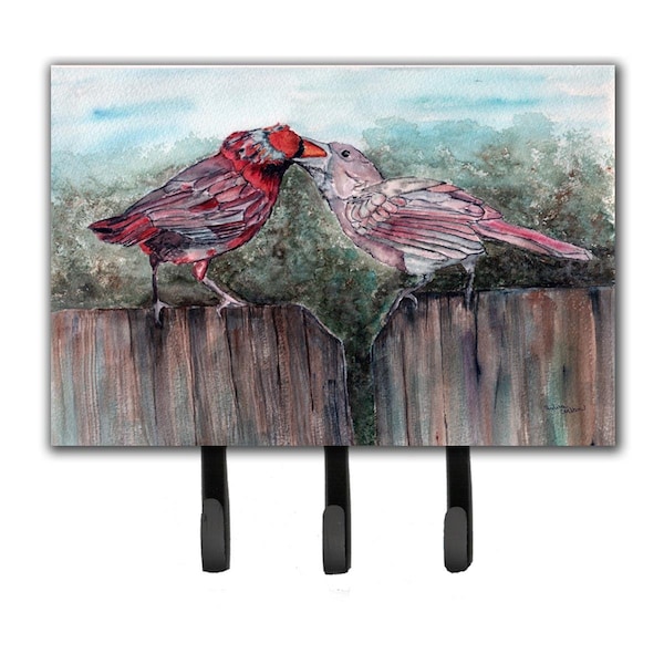Carolines Treasures Red Bird Feeding Leash or Key Holder - 8981TH68