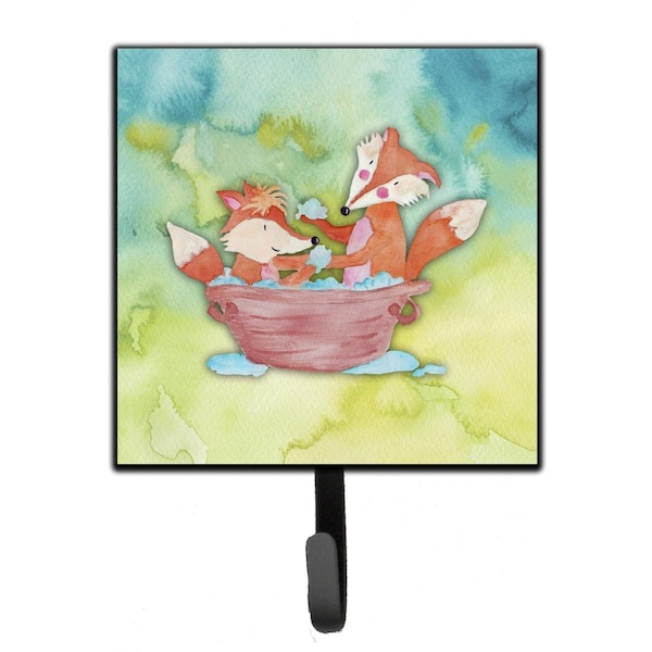 Carolines Treasures Foxes Bathing Watercolor Leash or Key Holder - BB7350SH4