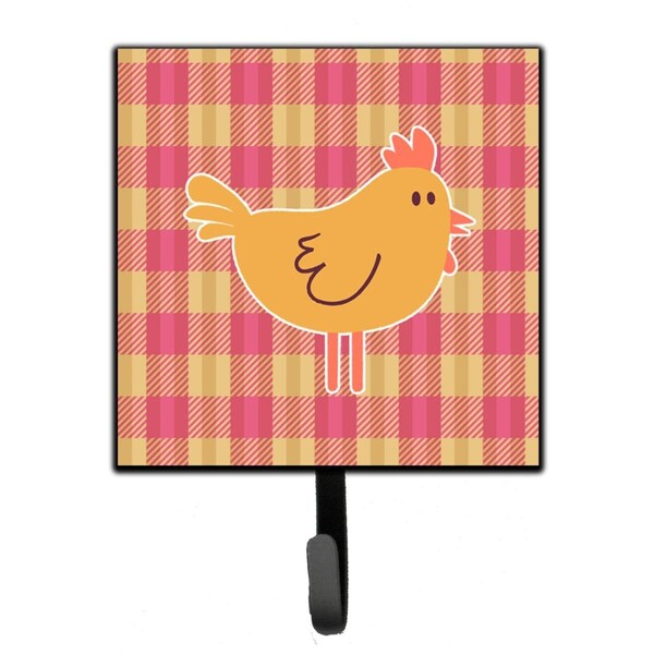 Jensendistributionservices Chicken Hen on Gingham Leash or Key Holder - MI1654964
