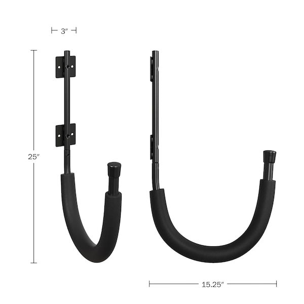 Rad Sportz Garage Hooks 2-Pack - Storage for Tools, Hoses, & Equipment - 100lbs Capacity by, 2PK - 83-ST5254