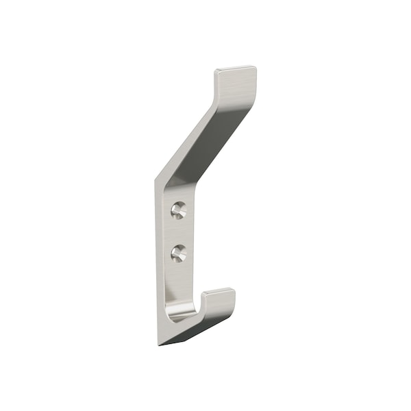 Amerock Emerge Contemporary Double Prong Satin Nickel Wall Hook - H37003G10