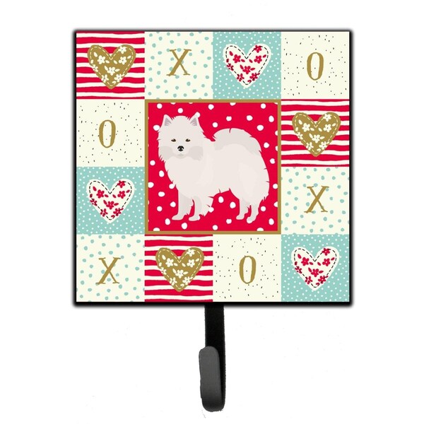 Carolines Treasures 4.25 x 1 x 7 in. American Eskimo Love Leash or Key Holder - CK5808SH4