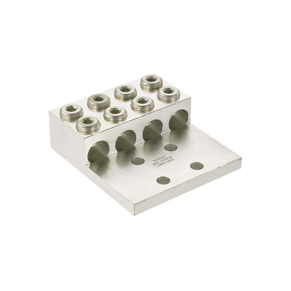 Terminal mecánico de aluminio Panduit, 4 hoyos, 4 barras - LAM4LD600-12-1