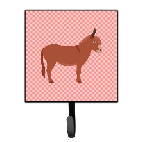 Carolines Treasures Irish Donkey Pink Check Leash or Key Holder - BB7848SH4
