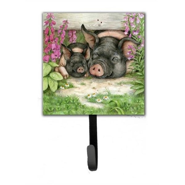 Carolines Treasures Carolines Treasures CDCO0355SH4 Pigs Under the Fence by Debbie Cook Leash or Key Holder - CDCO0355SH4