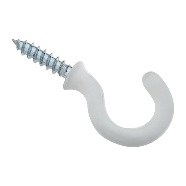 National Mfg Sales Steel White Vinyl Cut Hook, 50PK - 5706007