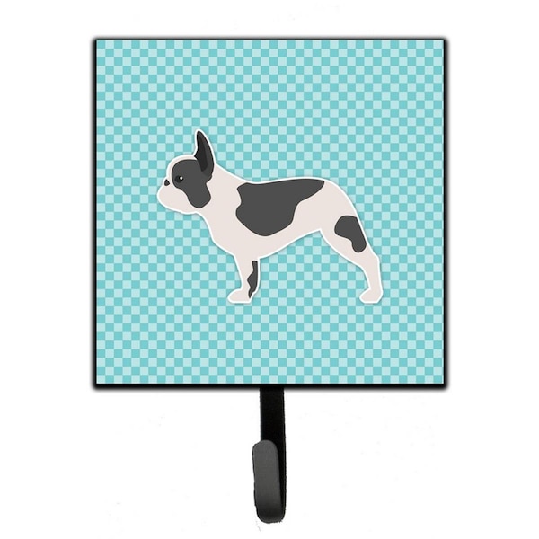 Micasa French Bulldog Checkerboard Blue Leash or Key Holder - MI224194