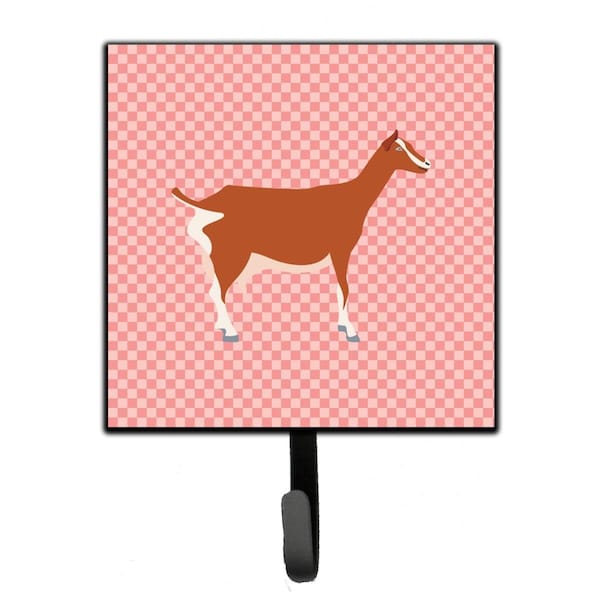 Carolines Treasures Toggenburger Goat Pink Check Leash or Key Holder - BB7881SH4