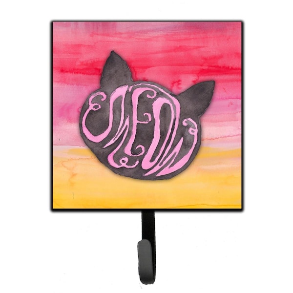Jensendistributionservices Cat Face Meow Watercolor Leash or Key Holder - MI1656712