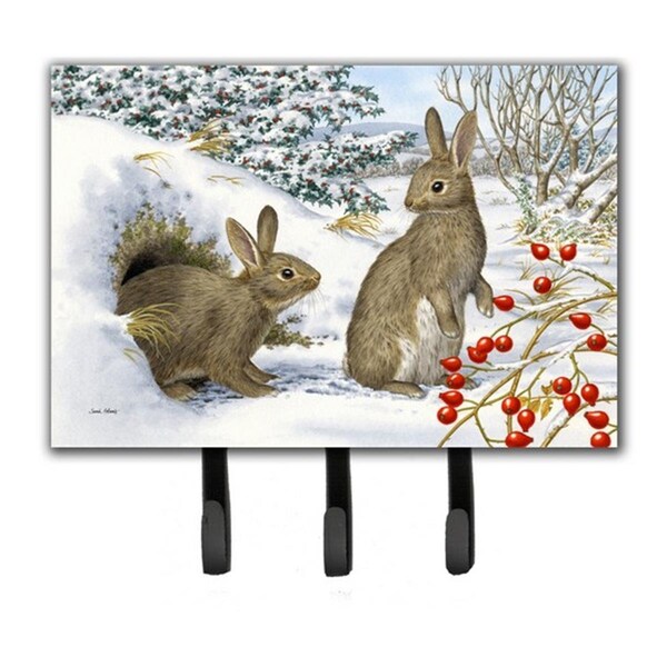 Jensendistributionservices Winter Rabbits Leash or Key Holder - MI2088697