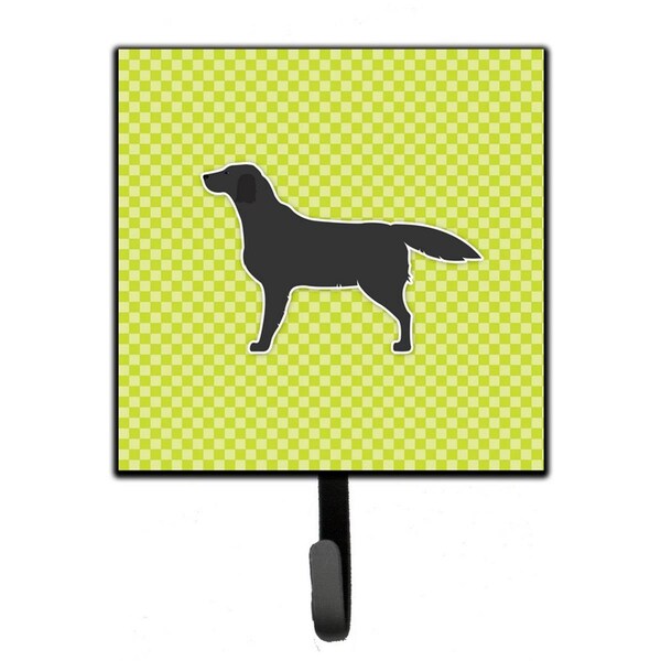 Carolines Treasures Black Labrador Retriever Checkerboard Green Leash or Key Holder - BB3808SH4