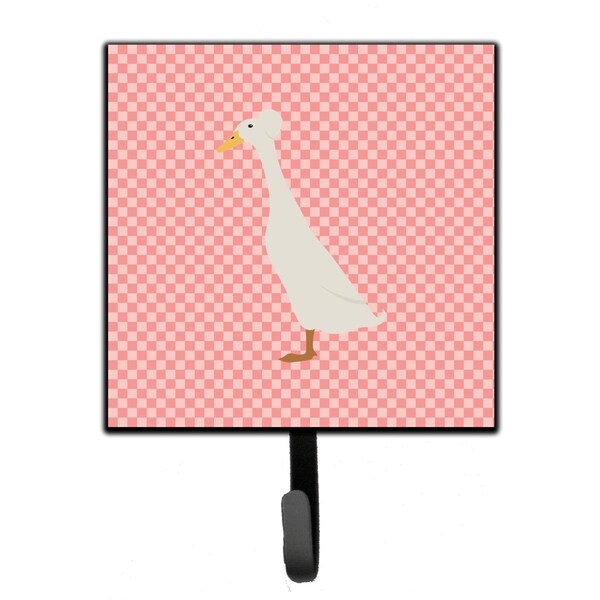 Carolines Treasures Bali Duck Pink Check Leash or Key Holder - BB7859SH4