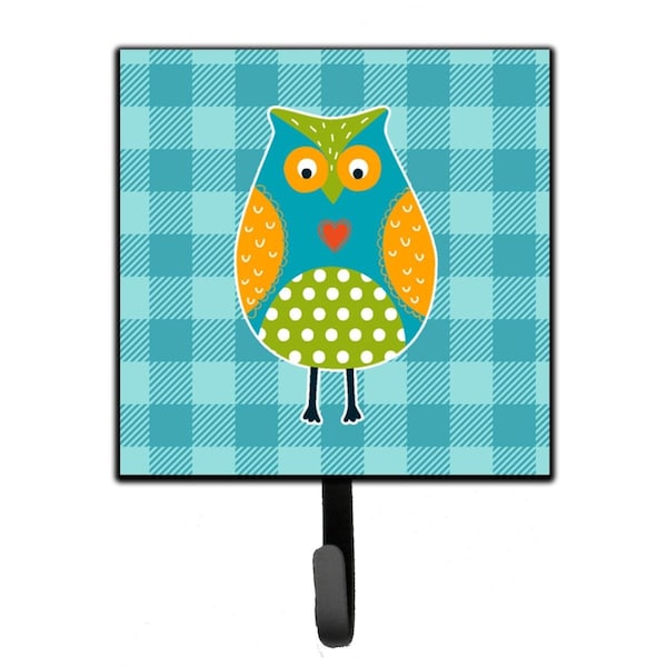 Carolines Treasures Owl on Blue Plaid Leash or Key Holder - BB6755SH4