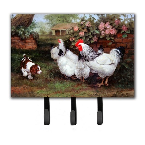 Jensendistributionservices Chickens, Hens & Puppy Leash or Key Holder - MI1725131