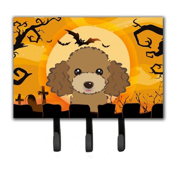 Jensendistributionservices Halloween Chocolate Brown Poodle Leash & Key Holder - MI1718290