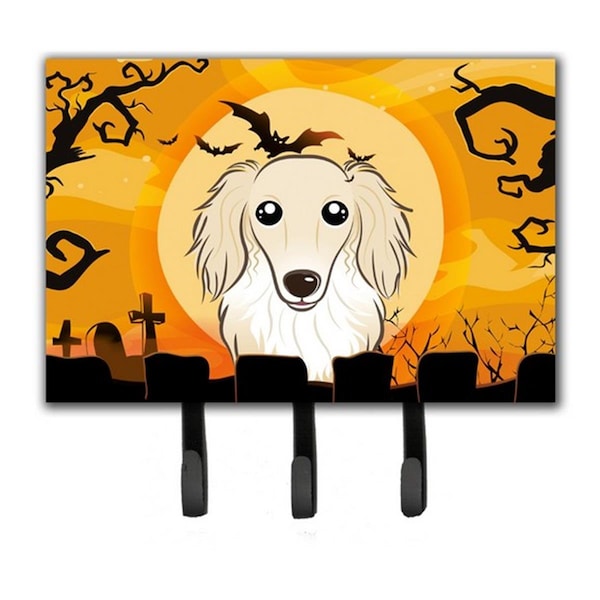 Jensendistributionservices Halloween Longhair Creme Dachshund Leash & Key Holder - MI2088686