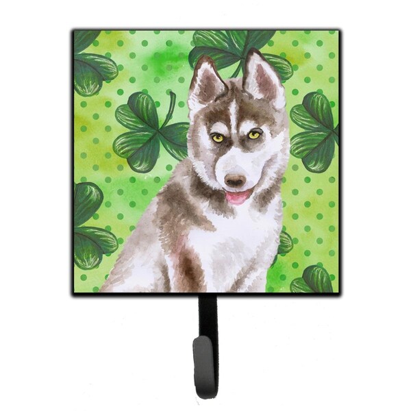 Carolines Treasures Siberian Husky Grey St Patricks Leash or Key Holder - BB9870SH4
