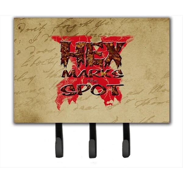 Carolines Treasures 6 x 9 In. Hex marks the spot Halloween Leash or Key Holder - SB3006TH68