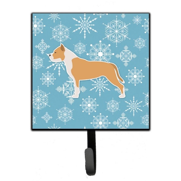 Jensendistributionservices Winter Snowflake Staffordshire Bull Terrier Leash or Key Holder - MI1527526