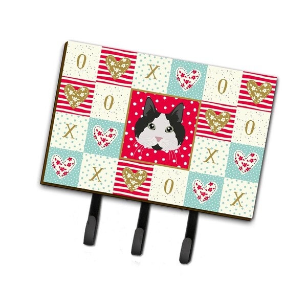 Carolines Treasures 6 x 2 x 9 in. Cymric Cat Love Leash or Key Holder - CK5108TH68