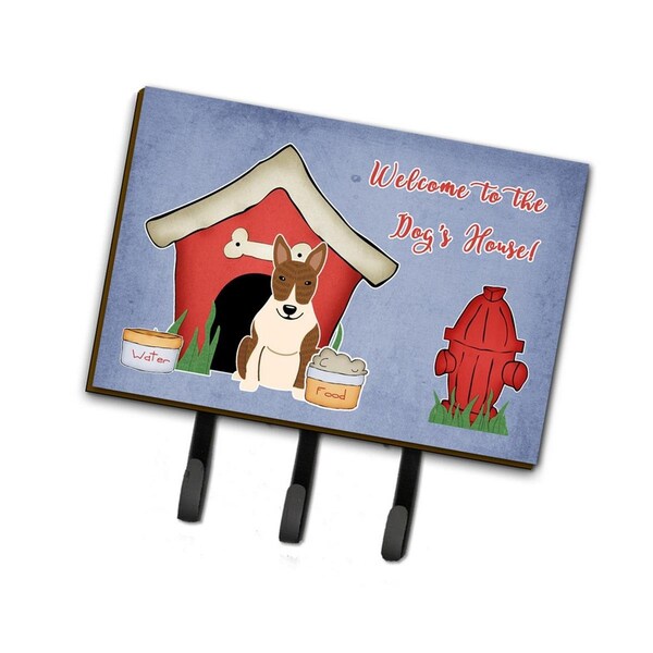 Carolines Treasures Dog House Collection Bull Terrier Brindle Leash or Key Holder - BB2891TH68