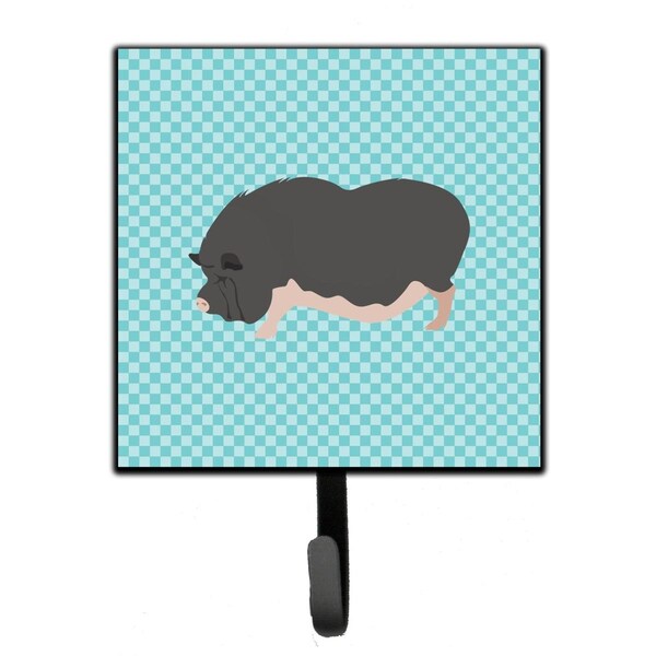 Carolines Treasures Vietnamese Pot-Bellied Pig Blue Check Leash or Key Holder - BB8115SH4