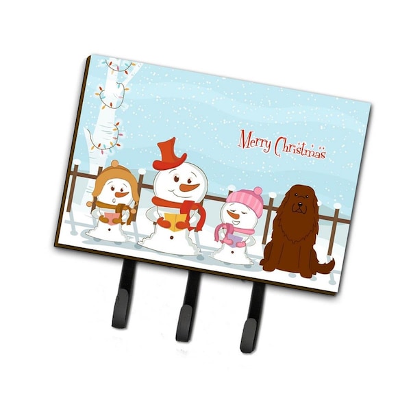 Jensendistributionservices Merry Christmas Carolers Caucasian Shepherd Dog Leash or Key Holder - MI1708671