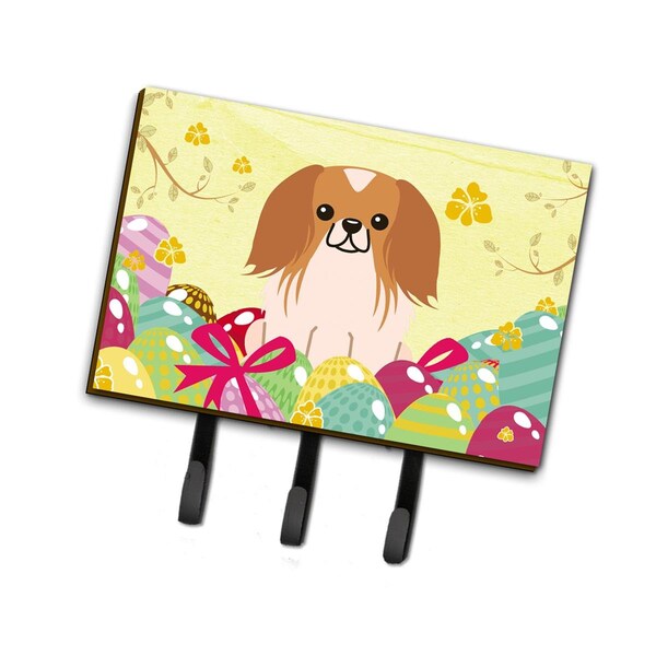 Jensendistributionservices Easter Eggs Pekingnese Red White Leash or Key Holder - MI1715208