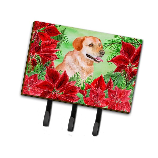 Jensendistributionservices Labrador Retriever Poinsettas Leash or Key Holder - MI1710630