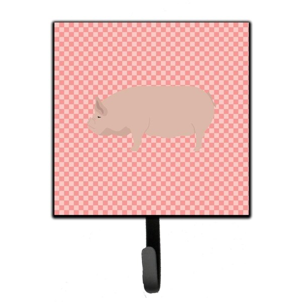 Carolines Treasures Welsh Pig Pink Check Leash or Key Holder - BB7937SH4
