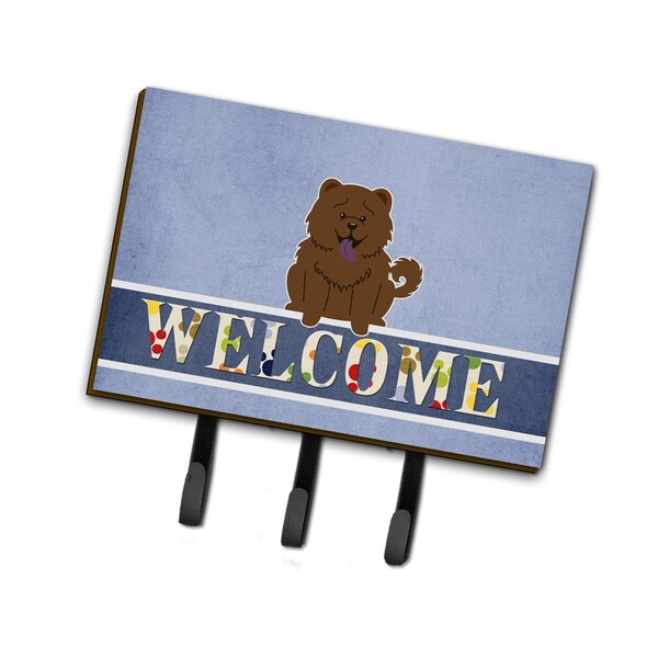 Carolines Treasures Chow Chow Chocolate Welcome Leash or Key Holder - BB5722TH68
