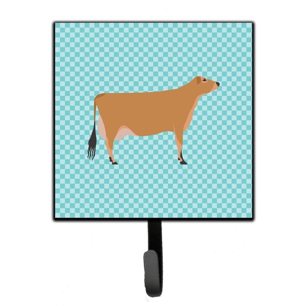 Carolines Treasures Jersey Cow Blue Check Leash or Key Holder - BB8003SH4