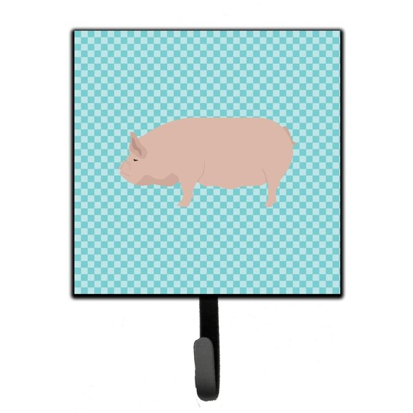 Carolines Treasures Welsh Pig Blue Check Leash or Key Holder - BB8111SH4