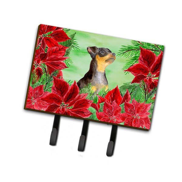 Carolines Treasures Miniature Pinscher No 2 Poinsettas Leash or Key Holder - CK1371TH68
