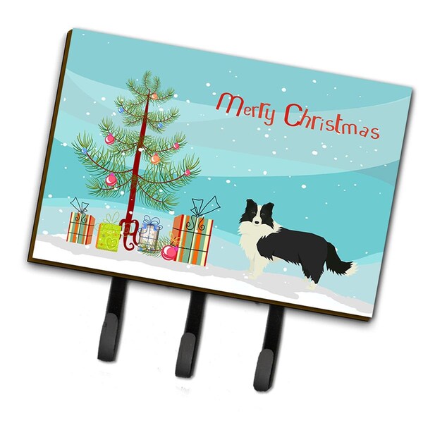 Carolines Treasures Border Collie Christmas Tree Leash or Key Holder - CK3522TH68