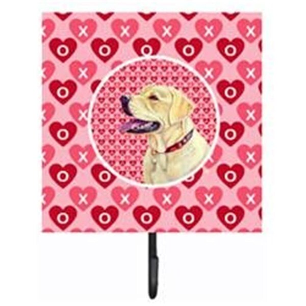 Jensendistributionservices 4.25 x 7 in. Labrador Valentines Love and Hearts Leash Or Key Holder - MI1709175