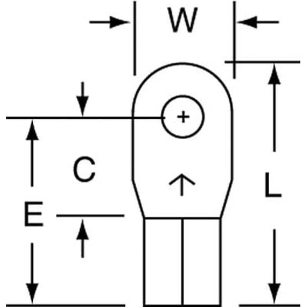 Terminal de anillo no aislado de 12-10 AWG para #4 Stud de 3M, paquete de 500 unidades - MU10-4R/SK