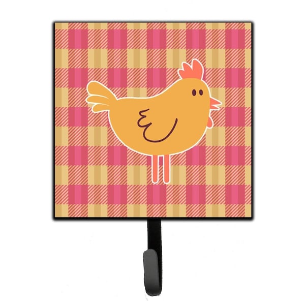 Carolines Treasures Chicken Hen on Gingham Leash or Key Holder - BB7090SH4